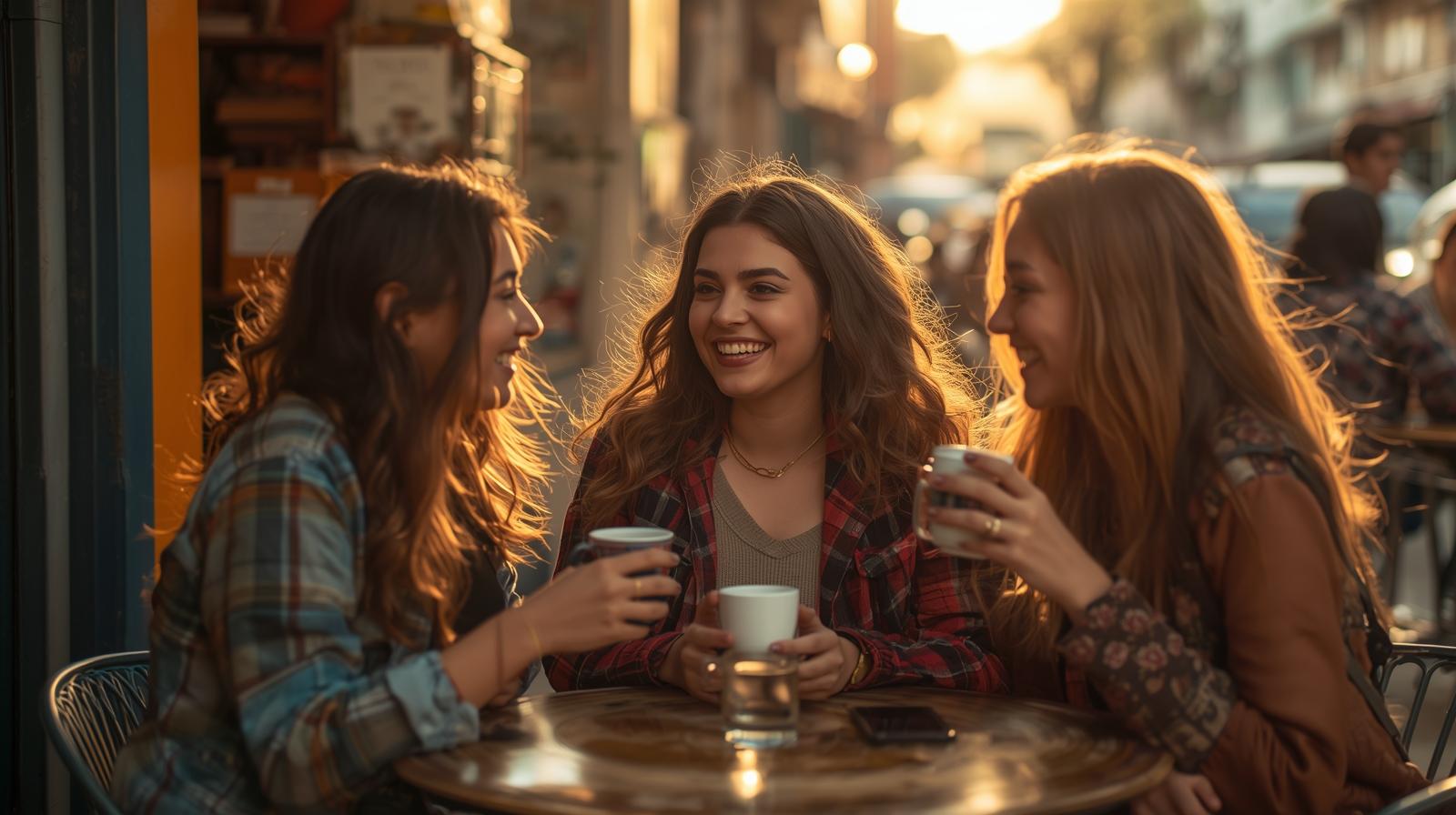 Female travellers connecting in Barranco